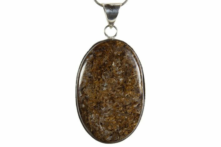 Shimmering Bronzite Pendant (Necklace) #345309